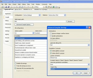 Appropriate Visual Studio Settings for Dynamics SL SDK VB.NET application