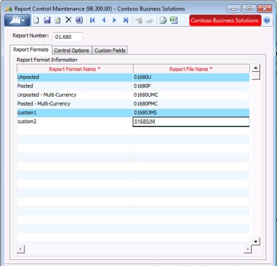 SL2015 Report Control