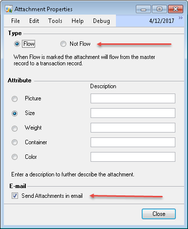 Attachment Properties