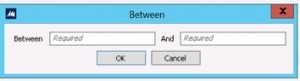 Dynamics SL tip — “between” function screen shot