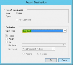 Dynamics GP report template