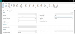 Dynamics 365 General Ledger Setup
