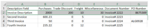 screenshot of copy/paste functionality in Dynamics GP