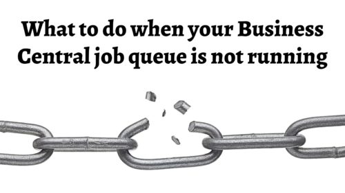 Business Central job queue not running