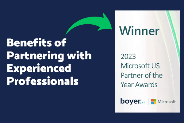 Your nonprofit will benefit most from an experienced managed service provider like Boyer, winner of Microsofts Partner of the Year Award
