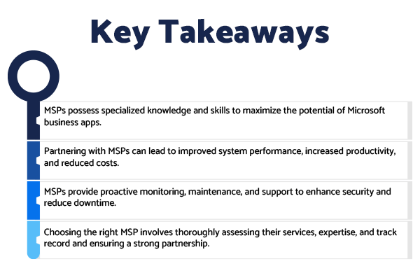 Key takeaways on Why MSPs are Essential